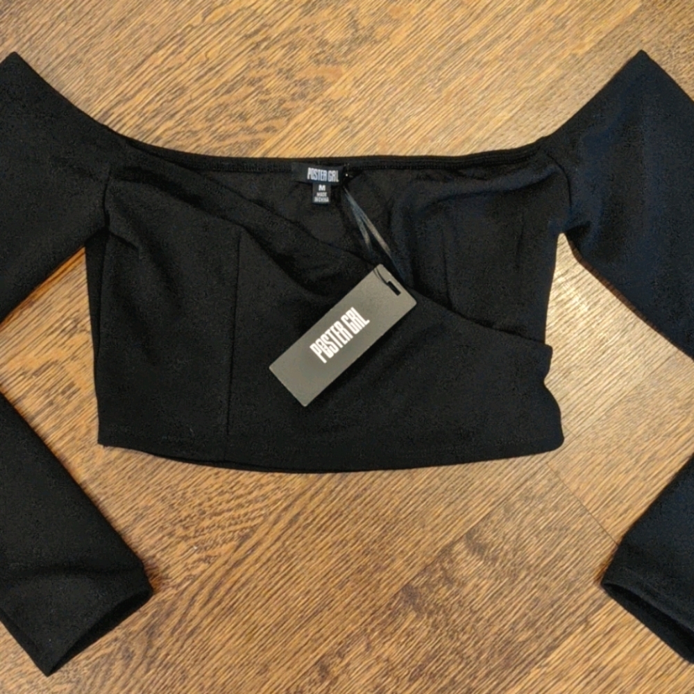Dolls Kill Poster Girl Black Crop Top Medium